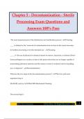 Chapter 5 - Decontamination - Sterile Processing Exam Questions and Answers 100% Pass