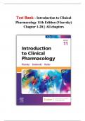 Test Bank - Introduction to Clinical Pharmacology 11th Edition (Visovsky)  Chapter 1-20 || All chapters Updated 2025