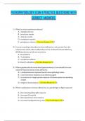 PATHOPHYSIOLOGY EXAM 1 PRACTICE QUESTIONS WITH CORRECT ANSWERS