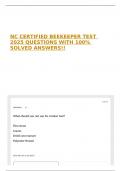 NC CERTIFIED BEEKEEPER TEST 2025 QUESTIONS WITH 100% SOLVED ANSWERS!!