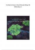 Test Bank - Karp's Cell and Molecular Biology, 9th Edition (Karp, 2025) Chapter 1-18 | All Chapters 