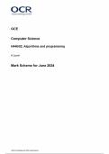 A-LEVEL OCR 2024 COMPUTER SCIENCE PAPER 2 MARK SCHEME