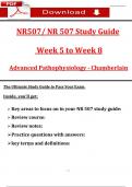 NR507/ NR 507 Final Exam Study Guide (Week 5 - 8) Advanced Pathophysiology - to Pass the Exam (2025 / 2026), 100% Verified - Pdf