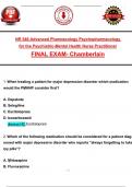 NR 546 / NR546 Final Exam Psychopharmacology for PMHNP (Latest 2025 / 2026): Most Comprehensive Qs & Ans - to Pass the Exam, 100% Verified