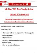 NR 546 / NR 546 Final Exam Study Guide (Week 5 - 8) (Latest 2025 / 2026): Most Comprehensive Qs & Ans - to Pass the Exam, 100% Verified