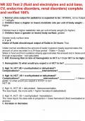 NR 322 Test 2 (fluid and electrolytes and acid base, CV, endocrine disorders, renal disorders) complete and verified 100%