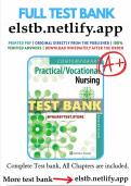 Test Bank: Contemporary Practical/Vocational Nursing, 9th Edition by Kurzen - Chapters 1-16, 9781975136215 | Rationals Included