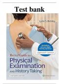 Test Bank for Bates' Guide To Physical Examination and History Taking (Lippincott Connect) 13th Edition by Lynn S. Bickley MD FACP (Author), Peter G. Szilagyi MD MPH (Author), (All Chapters Covered) (Multiple choice Questions and Verified Answers w