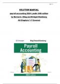 Solution manual  for payroll accounting 2024 Landin 34th edition  by Bernard J Bieg and Bridget Stomberg   All Chapters 1-7 Covered 