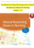 Test Banks For Clinical Reasoning Cases in Nursing 8th Edition by Mariann M. Harding; Chapter 1 - 15