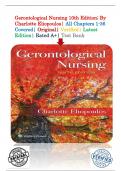 Gerontological Nursing 10th Edition; By Charlotte Eliopoulos| All Chapters 1-36 Covered| Original| Verified| Latest Edition| Rated A+| Test Bank