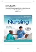 Test Bank - Fundamentals of Nursing-The Art and Science of Person-Centered Care 10Ed.by Carol R. Taylor, Pamela B Lynn & Jennifer L Bartlett ALL Chapters 1-47 included