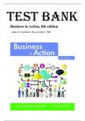 Test Bank For Business in Action 8th Edition by Courtland L. Bovee & John V. Thill, All Chapters 1-20