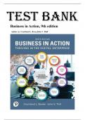 Test Bank For Business in Action 9th Edition by Bovee, All Chapters 1-20