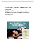 Test Bank For Maternal-Child Nursing 6th Edition By Emily Slone Mckinney Msn Rn C Susan Rowen James Phd Rn With Complete Chapters (1 – 55) And Correct Answers To All Questions A+ Latest Updated Version