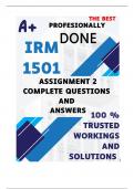 IRM1501 Assignment 2 (COMPLETE ANSWERS) Semester 1 2025 - DUE April 2025