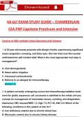 NR 667 Chamberlain CEA Exam Study Guide with 400+ Practice Qs & Ans to Pass the Exam (2025 / 2026) 100% Verified