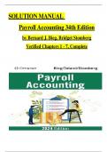 Solution Manual for Payroll Accounting 2024, 34th Edition by Bernard J. Bieg, Bridget Stomberg, Chapters 1 - 7, Complete Verified Newest Version