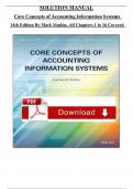 Solutions Manual For Core Concepts of Accounting Information Systems 14th Edition By Simkin, Chapter 1 - 16 > Download as a Pdf File <