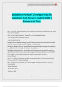 Salesforce Platform Developer II Exam Questions And Answers |Latest 2025 | Guaranteed Pass.