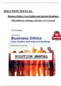 Solutions and Answer Guide Business Ethics: Case Studies and Selected Readings, 10th Edition by (Jennings), All Units 1 to 9 Covered > Download as Pdf File &lt