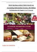 Test Bank with Solution Manual for Accounting Information Systems, 4th Edition By (Richardson), Chapter 1 - 17 > Download as Pdf File &lt