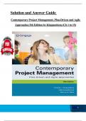 Solution and Answer Guide Contemporary Project Management: Plan-Driven and Agile Approaches, 5th Edition by Kloppenborg (Ch 1 – 15) > Download as Pdf File &lt