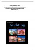 Solutions Manual  for Auditing, A Risk-Based Approach to Conducting a Quality Audit,  12th Edition by Karla Johnstone-Zehmse and Gramling   All Chapters Covered