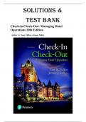 Solutions& Test Bank - Check-in Check-Out: Managing Hotel Operations 10th Edition by Vallen