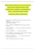 WGU D426 Objective Assessment  2025/2026 QUESTIONS AND  VERIFIED CORRECT ANSWERS ||  100% GUARANTEED PASS  <BRAND NEW VERSION> 