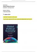 Summary Global Political Economy 7th edition 2024 - Robert O'Brien - 9781350347892 + test bank Q&A (75) + all important dates in a list (GOLD!) 