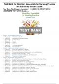 Test Bank for Nutrition Essentials for Nursing Practice 9th Edition by Susan Dudek