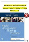 Test Bank for Health Assessment for Nursing Practice 7th Edition by Wilson