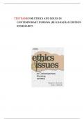 TEST BANK FOR ETHICS AND ISSUES IN CONTEMPORARY NURSING 3RD CANADIAN EDITION BURKHARDT.