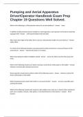 Pumping and Aerial Apparatus Driver/Operator Handbook Exam Prep Chapter 19 Questions Well Solved.