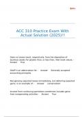 ACC 310 Practice Exam With Actual Solution (2025)!!