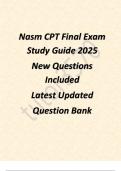 Nasm CPT Final Exam Test Bank 2025