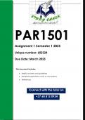 PAR1501 Assignment 1 (QUALITY ANSWERS) Semester 1 2025