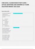 CWB LEVEL 2 CLOSED BOOK STUDY GUIDE / ACTUAL QUESTIONS AND ANSWERS (A+ GUIDE SOLUTION) NEWEST 2025-2026  Terms in this set (25) To measure the strength of a welded joint what mechanical test would you prescribe? a)	A transverse weldtension test. b)	A char