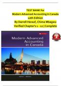 TEST BANK & SOLUTION MANUAL For Modern Advanced Accounting In Canada, 10th Edition By Darrell Herauf, Chima Mbagwu, Verified Chapters 1 - 12, Complete Newest Version