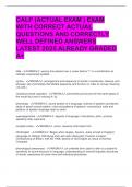 CALP (ACTUAL EXAM ) EXAM  WITH CORRECT ACTUAL  QUESTIONS AND CORRECTLY  WELL DEFINED ANSWERS  LATEST 2025 ALREADY GRADED  A+ tilde - ANSW..waving line placed over a vower before "r" in a combination to  indicate unaccented syllable ~