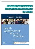 Test Bank for Health Assessment for Nursing Practice 7th Edition by Wilson