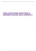 FINAL EXAM DDMA QUESTIONS & ANSWERS SOLVED 100% CORRECT!!