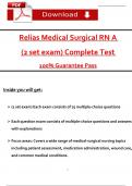 Medical-Surgical RN A Prophecy Relias Test (2 set exam) (Latest 2025 / 2026): Most Comprehensive Qs & Ans - to Pass the Exam, 100% Verified