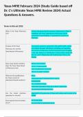 Texas MPJE February 2024 (Study Guide based off Dr. C's Ultimate Texas MPJE Review 2024) Actual Questions & Answers.  