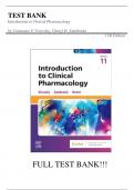 test bank for introduction to clinical pharmacology 11th edition(visovsky, 2024), all chapters covered, 100% verified questions and answers.