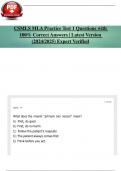 CSMLS MLA Practice Test 1 Questions with 100% Correct Answers | Latest Version (2024/2025) Expert Verified