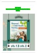 Maternal and Child Health Nursing Test Bank 8th Edition Author:Pillitteri,JoAnne All Chapters With Questions And ANSwers 100% Complete A+ Guide