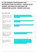 SCI 220 (FORENSIC PHOTOGRAPHY AND RECONSTRUCTION) GCU EXAM 2 / REVIEW OF KEY QUIZZES, AND PRACTICE QUESTIONS FOR GUARANTEED SUCCESS / NEWEST 2025/2026.  