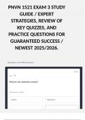 PNVN 1521 EXAM 3 STUDY GUIDE / EXPERT STRATEGIES, REVIEW OF KEY QUIZZES, AND PRACTICE QUESTIONS FOR GUARANTEED SUCCESS / NEWEST 2025/2026.